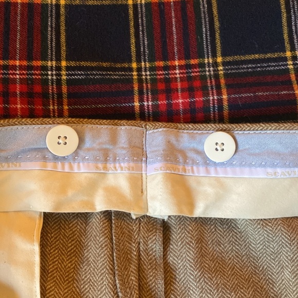 Scavini trousers in wool herringbone tweed. - Picture 4 of 7